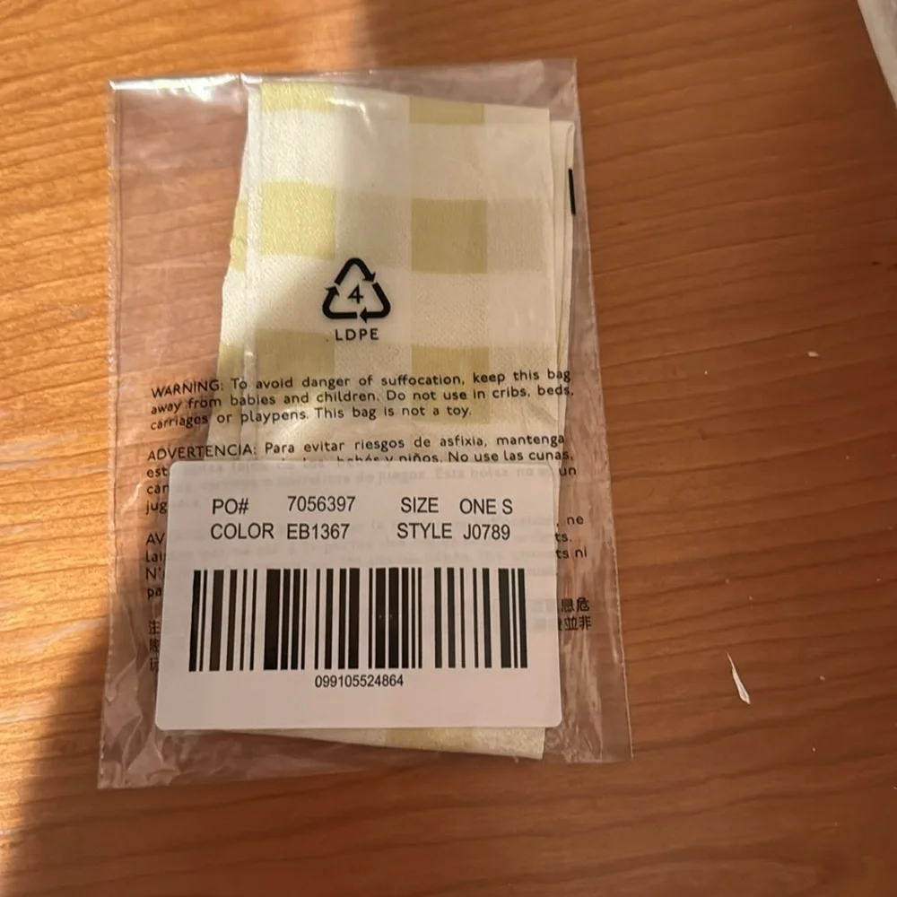 NWOT Madewell Silk Skinny Bandana yellow